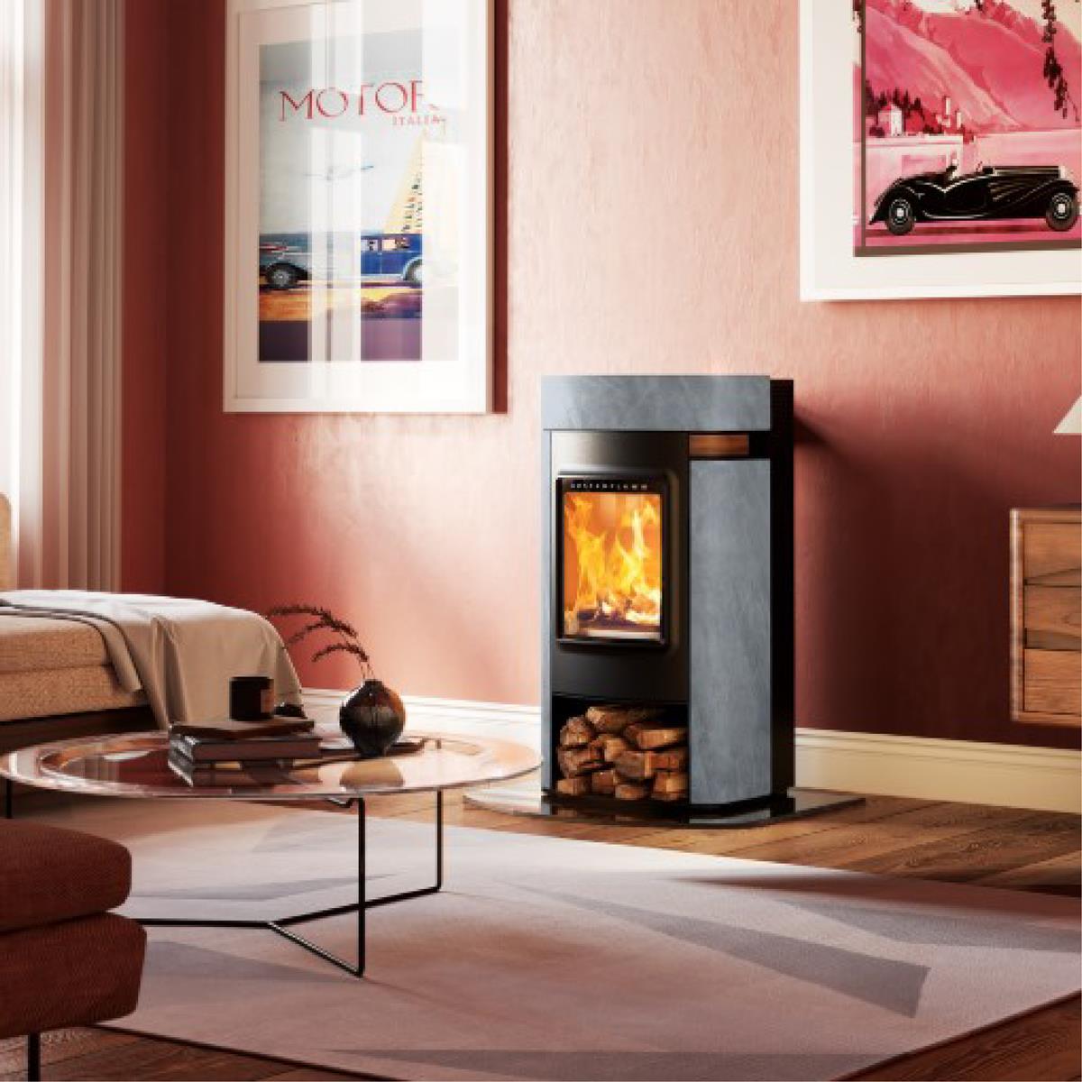 Didatto srl Elise rivest. in pietra ollare con tubo da 100 cm